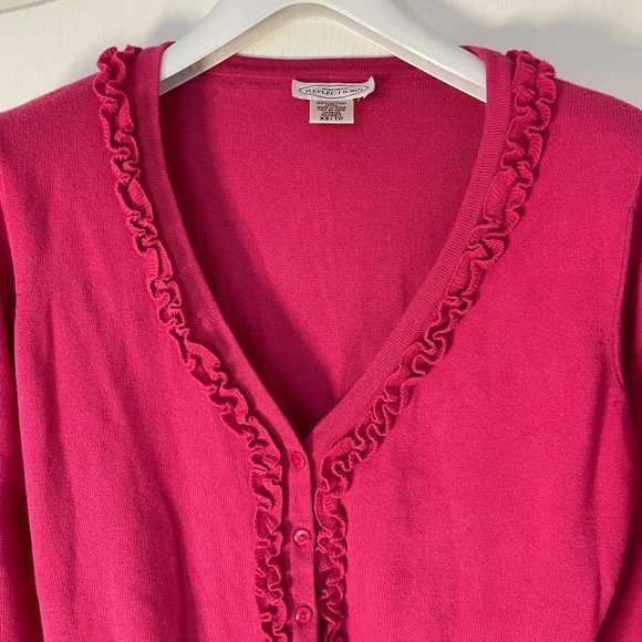 90's Northern Reflections Ruffle Cardigan - Picture 5 of 7